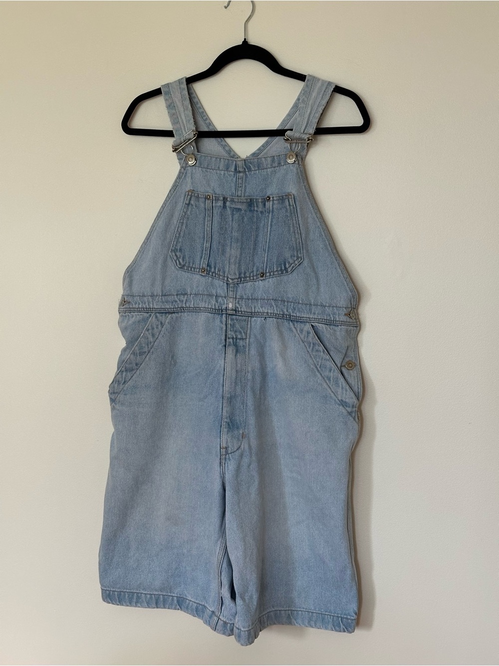 Light Blue Denim Short Overalls